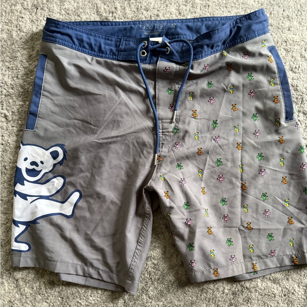 Grateful Dead dancing bear Sec 119 swim shorts